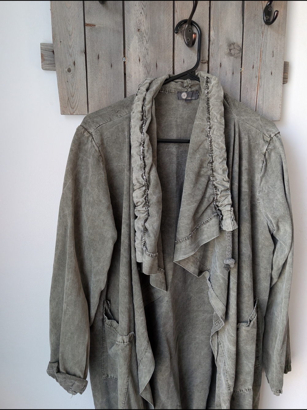 Draped Open-Front Vest - Picture 3 of 4